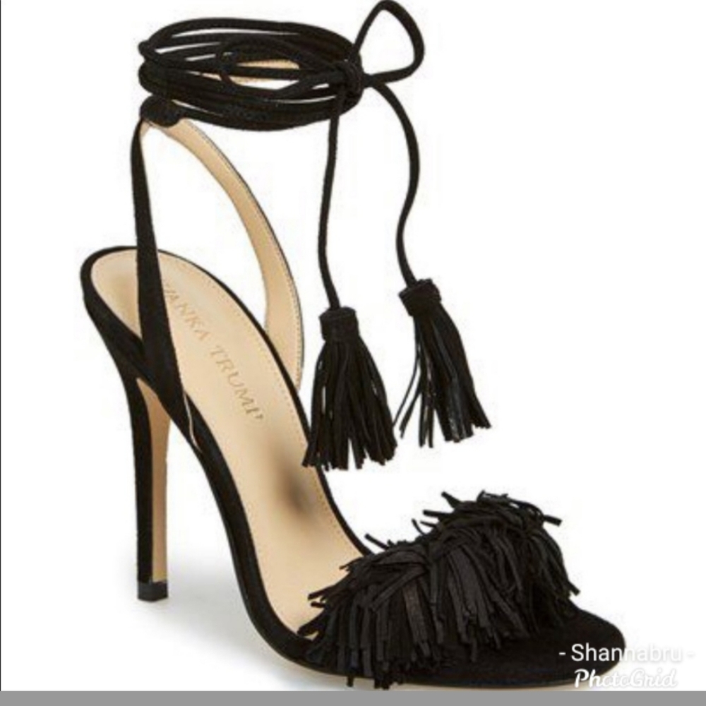 Ivanka Trump Black Tassel Heels